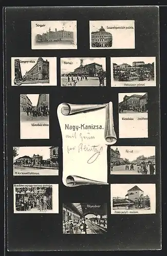 AK Nagy-Kanizsa, Kórbáz, Hires potyli-malom, Sörgyár