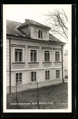 AK Sauerbrunn, Blick auf die Pension Flögl