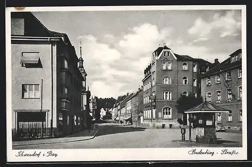 AK Schwandorf i. Bay., Blick in die Hindenburg-Strasse