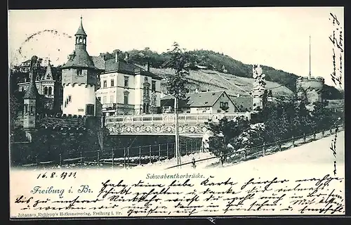 AK Freiburg i. Br., Schwabentorbrücke