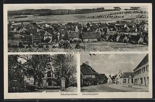 AK Forth bei Nürnberg, Teilansicht, Schullandheim, Strassenpartie