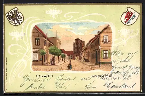 Passepartout-Lithographie Salzwedel, Am Neuperverthor