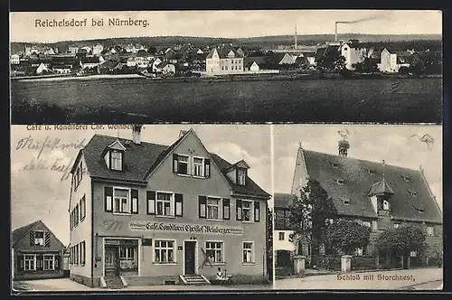AK Reichelsdorf, Cafe und Conditorei Chr. Weinberger, Schloss