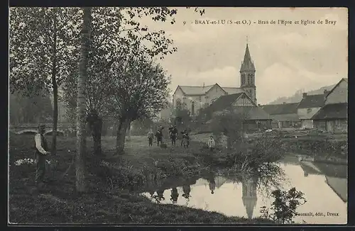 AK Bray-et-Lu, Bras de l`Epte et Eglise de Bray