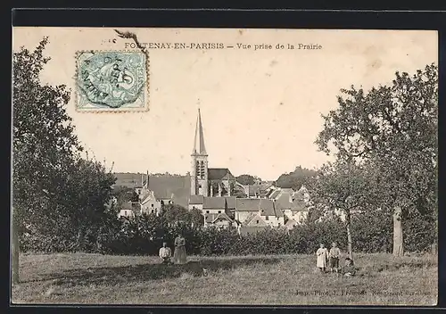 AK Fontenay-en-Parisis, Vue prise de la Prairie