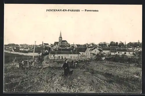 AK Fontenay-en-Parisis, Panorama aus der Vogelschau
