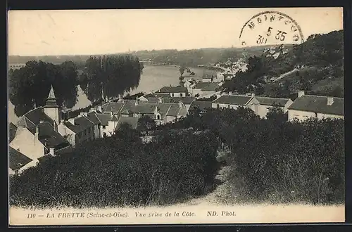 AK La Frette, Vue prise de la Cote