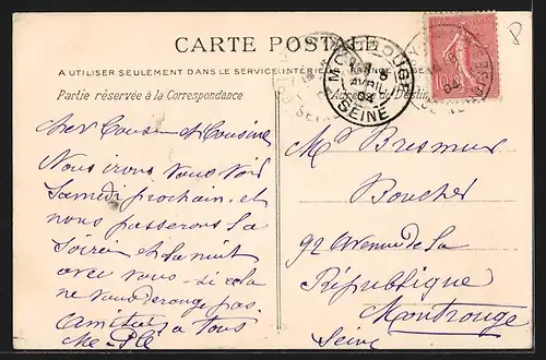 AK Grisy-les-Platres, L`Eglise, Ansicht der Kirche