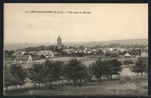 AK Grisy-les-Platres, Blick von der Mühle aus