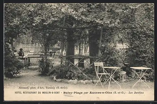 AK Butry-Plage, Hotel-Restaurant du Moulin-a-Vent, Les Jardins