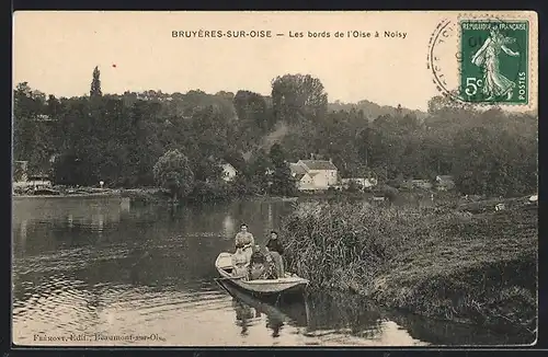 AK Bruyères-sur-Oise, Les bords de l`Oise à Noisy