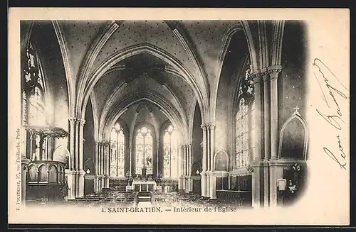 AK Saint-Gratien, Intèrieur de l`Eglise