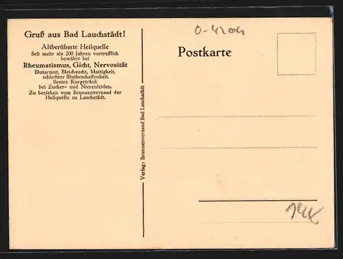 Künstler-AK Bad Lauchstädt, Brunnenkuren vor 200 Jahren