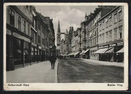 AK Halberstadt /Harz, Breiter Weg