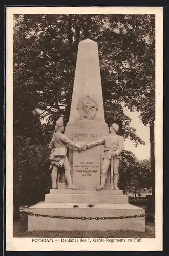 AK Potsdam, Denkmal des I. Garde-Regiments zu Fuss