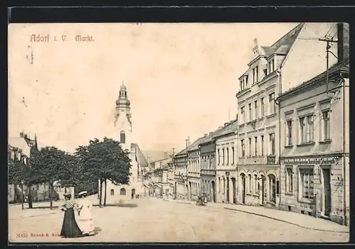 AK Adorf i. V., Markt