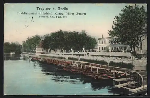 AK Berlin-Treptow, Etablissement Friedrich Knape, ehem. Zenner