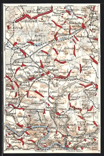 AK Stolpen, Topographie-Karte 1:200.000