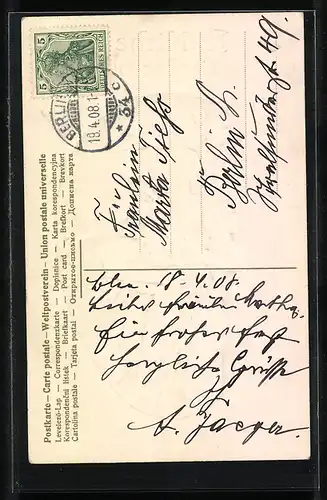 AK Dame mit Osterküken im Körbchen