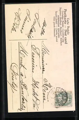 AK Kinder mit Geschenkkisten zu Neujahr