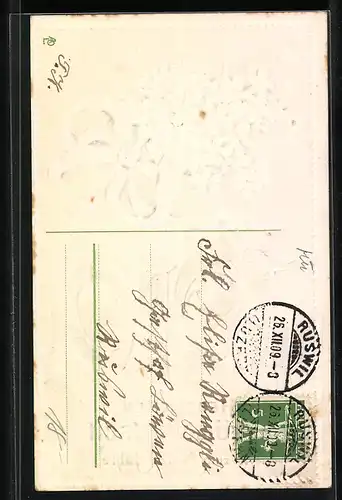 AK Jahreszahl 1910 mit Veilchenstrauss