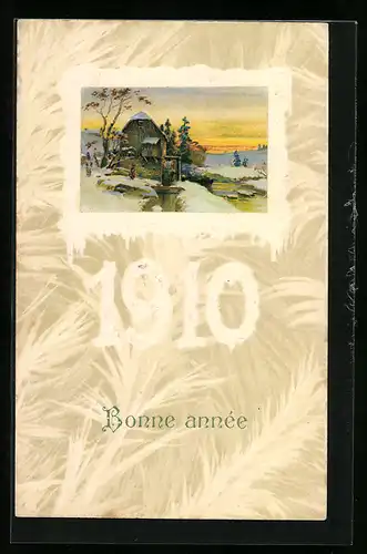 AK Jahreszahl 1910 mit idyllischer Landschaft