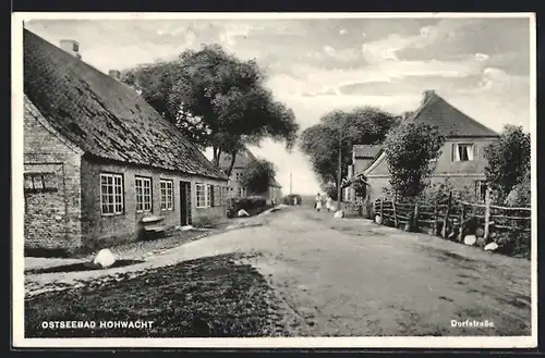 AK Hohwacht, Partie in der Dorfstrasse