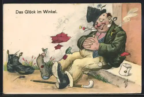 Künstler-AK Willi Scheuermann: Das Glück im Winkel