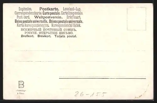 Künstler-AK August Splitgerber: Ortspartie mit Kirche