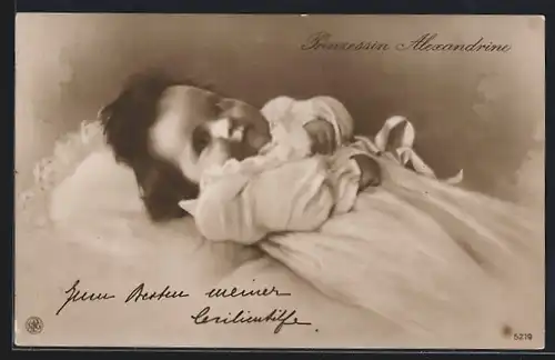 AK Zum Besten meiner Cecilienhilfe, Prinzessin Alexandrine als Säugling