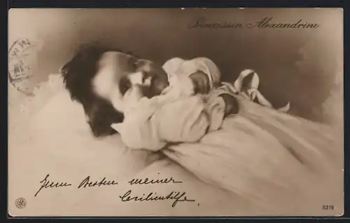 AK Zum Besten meiner Cecilienhilfe, Prinzessin Alexandrine als Säugling