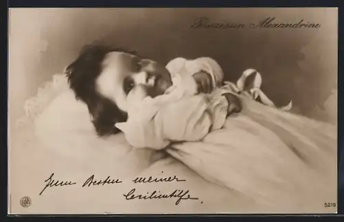 AK Prinzessin Alexandrine als Kleinkind