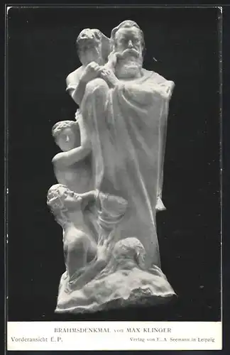 Künstler-AK Max Klinger: Brahmsdenkmal