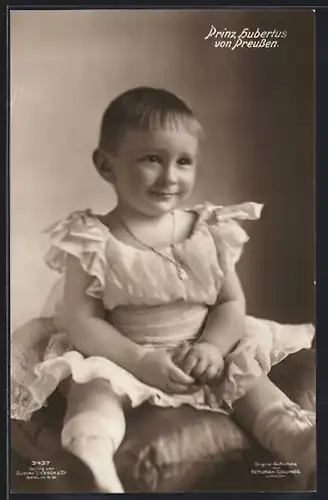 AK Prinz Hubertus von Preussen als Kleinkind im Kleid