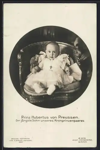 AK Prinz Hubertus von Preussen als Baby im Taufkleidchen