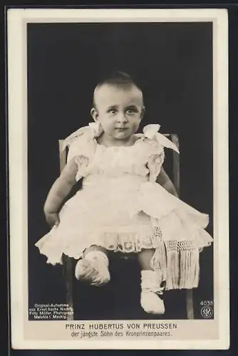AK Prinz Hubertus von Preussen als Kleinkind im Kleid