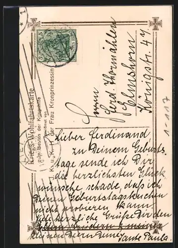 AK Prinz Hubertus von Preussen im Matrosenanzug