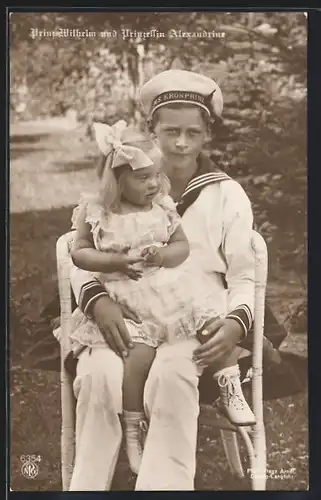 AK Prinz Wilhelm und Prinzessin Alexandrine von Preussen