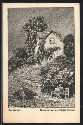 Künstler-AK Otto Ubbelohde: Wenn die warmen Nächte kommen aus der Mappe Deutsche Sehnsucht