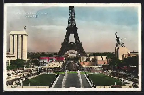 AK Paris, Exposition internationale 1937, vue D`Ensemble prise du Trocadero