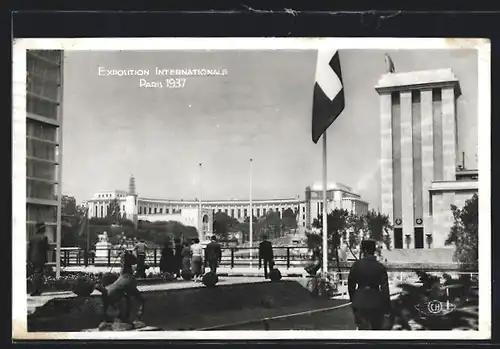AK Paris, Exposition internationale 1937, Vue generale prise du Pavillon de la Suisse