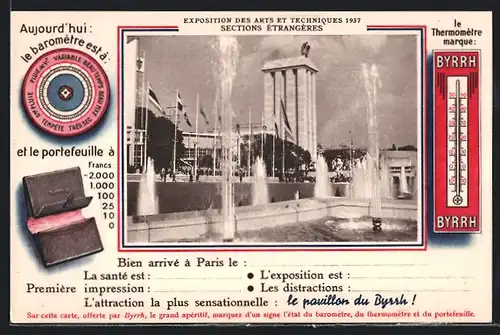 AK Paris, Exposition internationale 1937, Sections Étrangéres