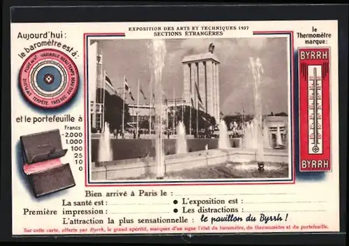 AK Paris, Exposition internationale 1937, Sections Étrangères