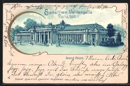 Lithographie Paris, Exposition universelle de 1900, Grand palais