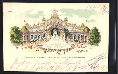 Lithographie Paris, Exposition universelle de 1900, Palais de l`Èlectricitè