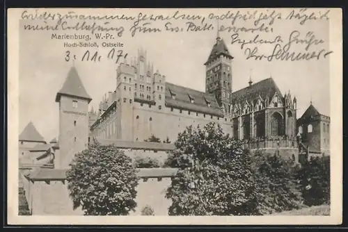 AK Marienburg, Hoch-Schloss, Ostseite