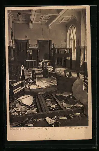 AK Stallupönen, Verwüstungen in der Konditorei Rohde