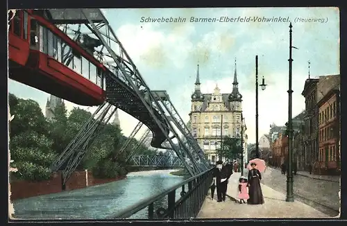 AK Barmen-Elberfeld, Schwebebahn Neuerweg