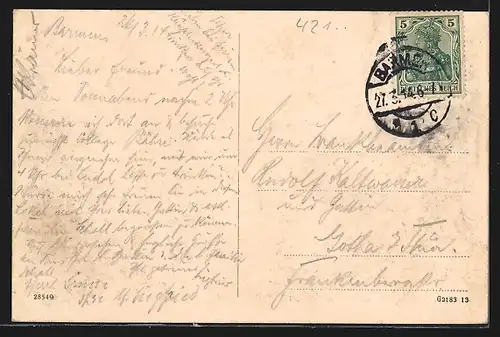 AK Barmen, Neuerweg mit Schwebebahn