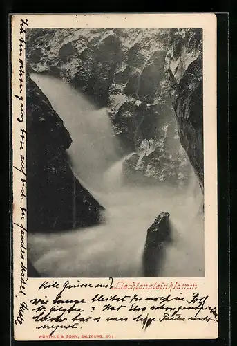 AK Liechtensteinklamm, Idylle am Wasserfall